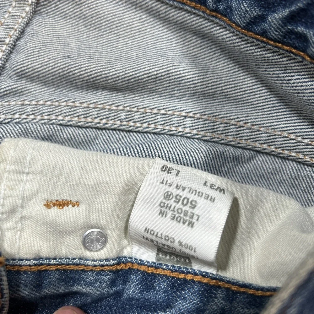 Vintage Y2K Levi's 505 Regular Fit Straight Leg Jeans Blue Denim Men 30x29 Fade